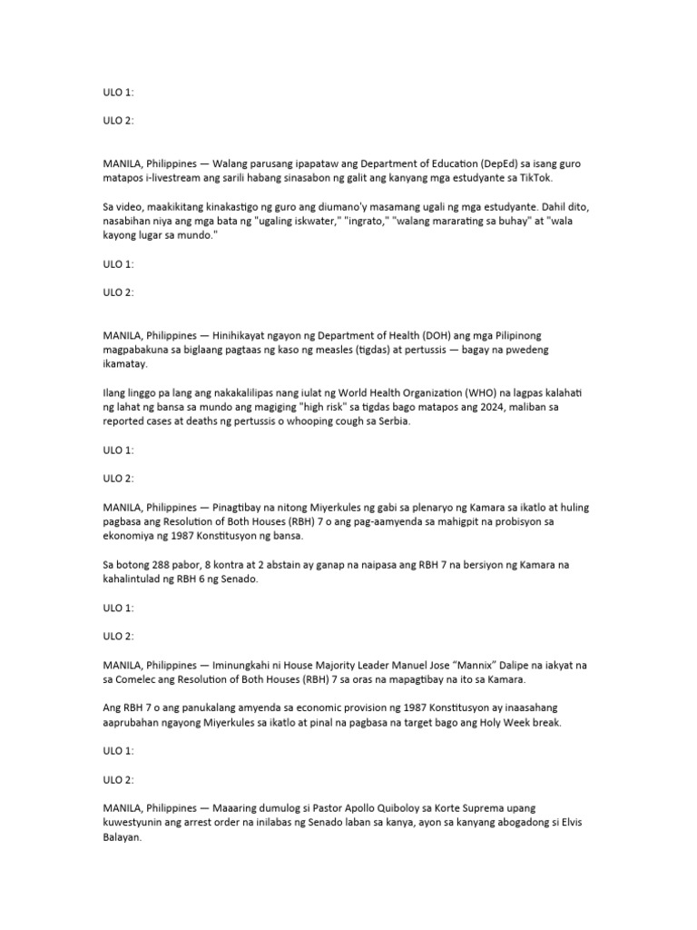 Ulo exercise copy editing pdf