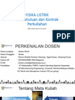 Fisika Listrik Pertemuan 1 Pendahuluan Dan Kontrak Perkuliahan