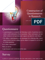 Construction of Questionnaires in Research
