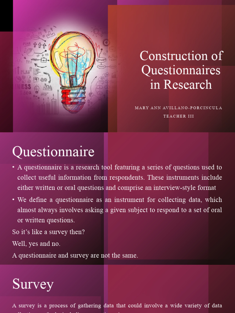 Benefits of Questionnaires in Research | PDF | Questionnaire | Survey ...