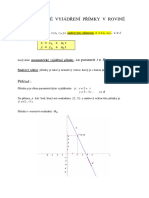 1.parametricke Vyjadreni Primky