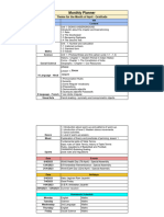 Monthly Planner - Gr-8 - April - 2023