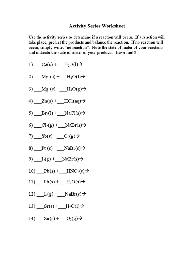 activity-series-worksheet-pdf