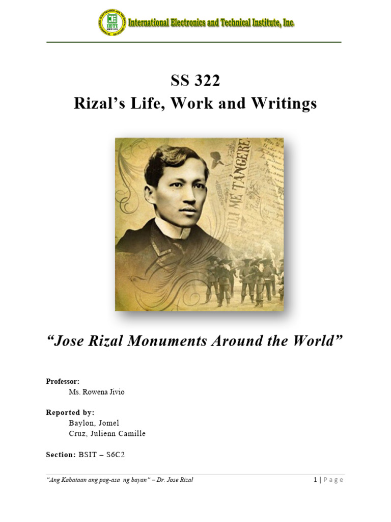 Jose-Rizal-Monuments-Around-the-World | PDF | Sri Lanka | Philippines