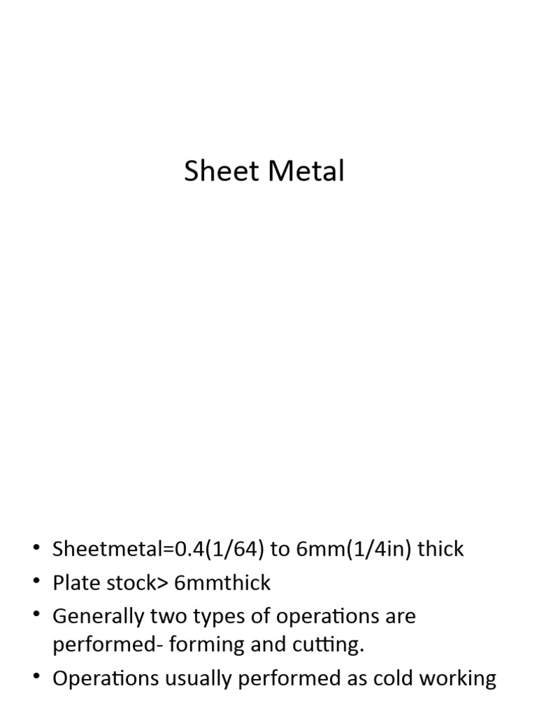 Sheet Metal Processes and Applications | PDF | Sheet Metal | Metalworking