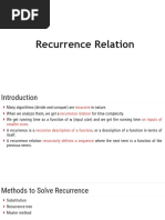 Recurrence Relation