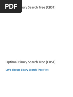 Optimal Binary Search Tree (OBST)