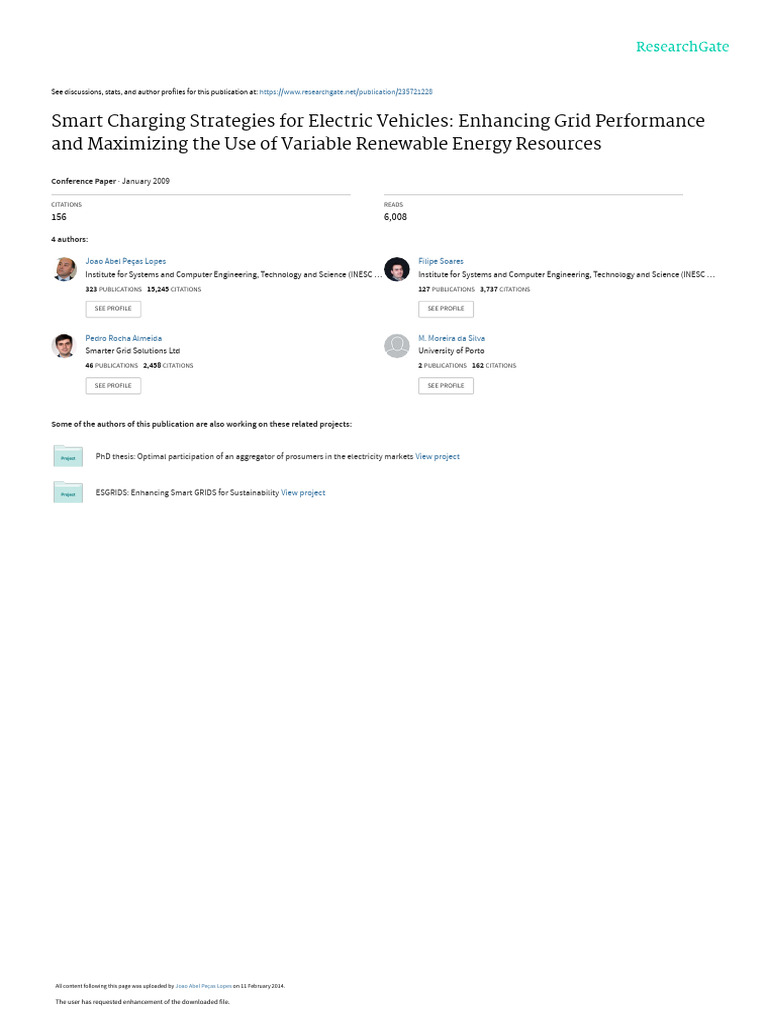 Smart Charging Strategies For Electric Vehicles en | PDF | Electric ...