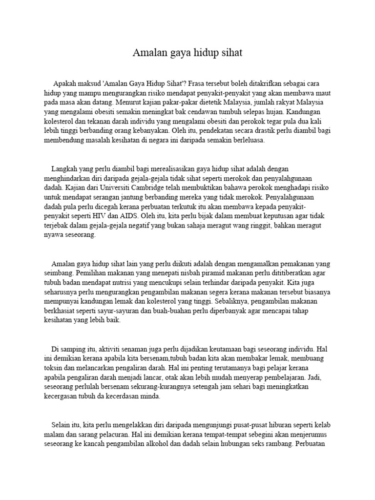 Panduan Gaya Hidup Sihat | PDF | Pengembangan Diri | Kesehatan Holistik