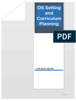 OS Setting and Curriculum Planning: Course Module