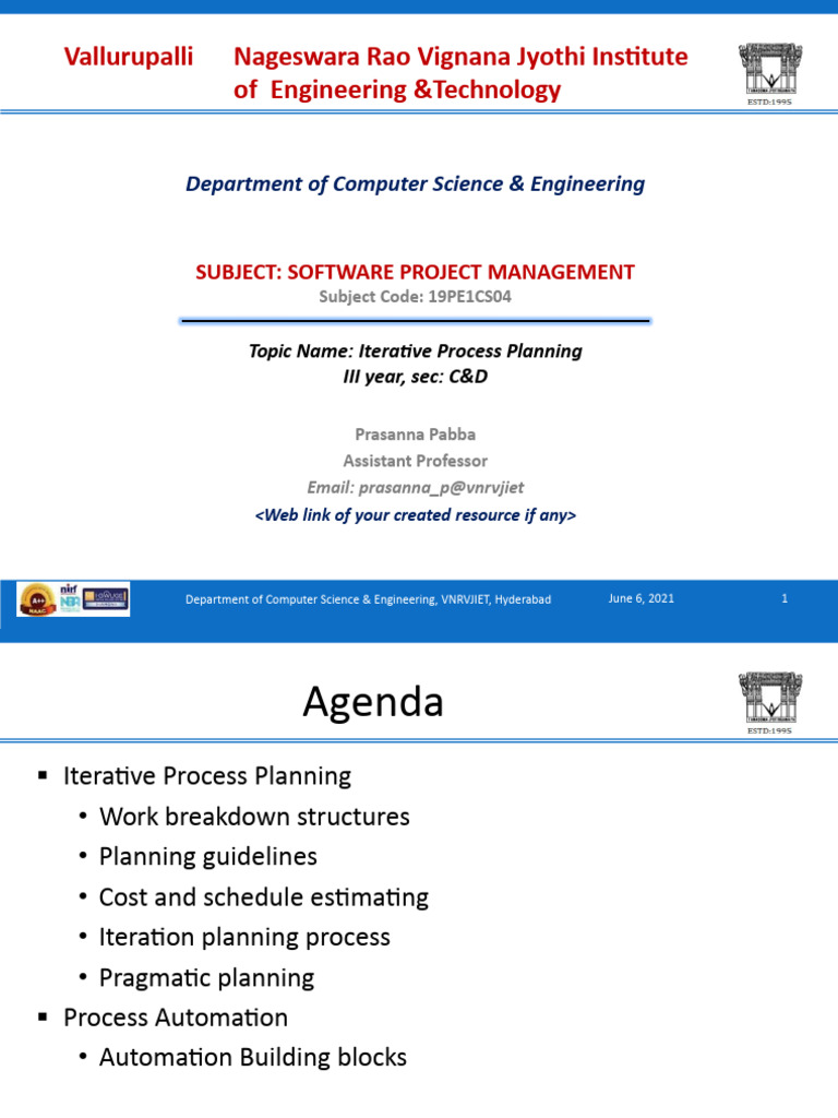 Iterative Process Planning in Software Management | PDF | Automation ...
