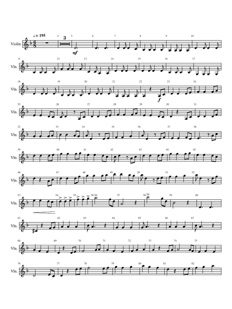 Violin Notation and Symbols Guide | PDF