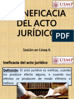6 SL La Ineficacia Del Acto Jurídico - Usmp