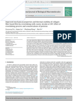 Improved Mechanical Properties and Thermal-Stability of Collagen Fiber Crosslinked With Casein and Keratin