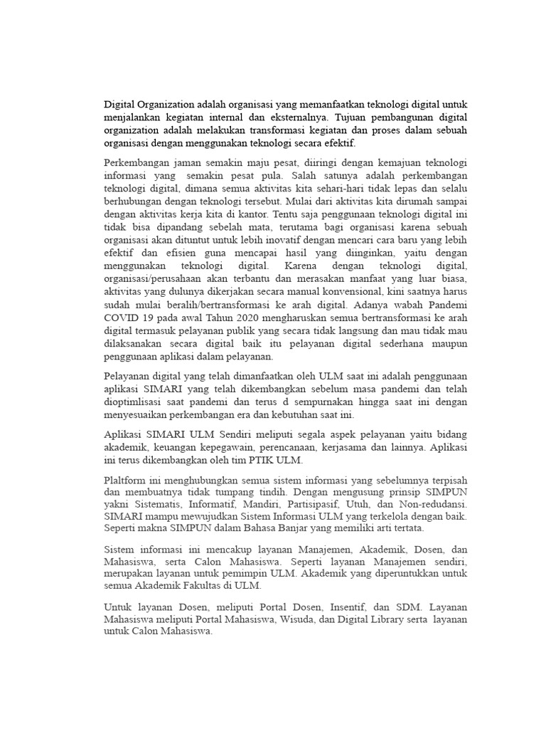 Organisasi Digital D Ulm | PDF