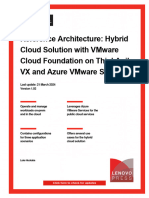 Reference Architecture: Hybrid Cloud Solution With Vmware Cloud Foundation On Thinkagile VX and Azure Vmware Services