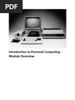 Introduction To Personal Computing - Module Overview