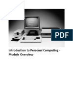 Introduction To Personal Computing - Module Overview