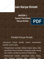 Materi Tulisan Karya Ilmiah