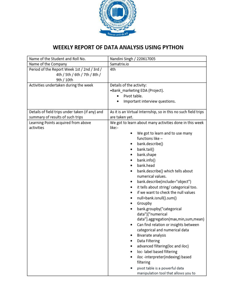 4th Week Report | PDF | Computer Programming | Computing