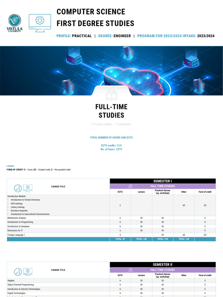 Computer Science Engineering Program 2023 | PDF | Security | Computer ...