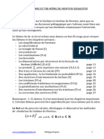 Le Binome Et Trinome de Newton Exhaustif