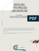 Ontologi, Epistimologi, Dan Aksiologi