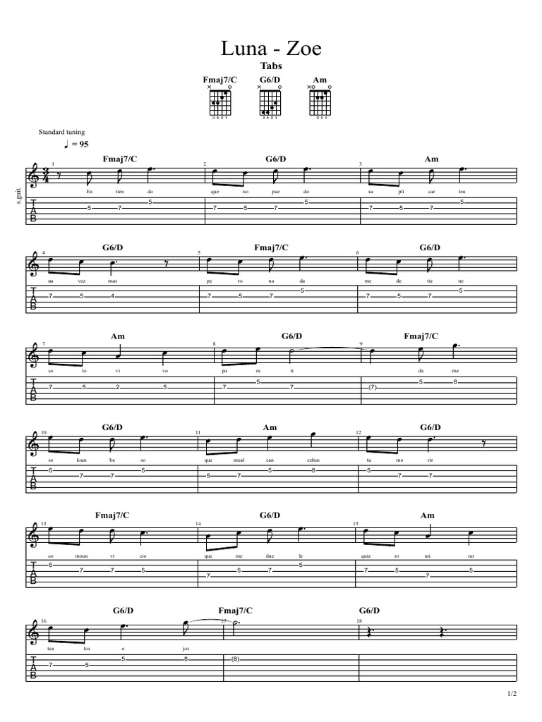 Zoe Luna Tabs PDF Guitar Pro PDF