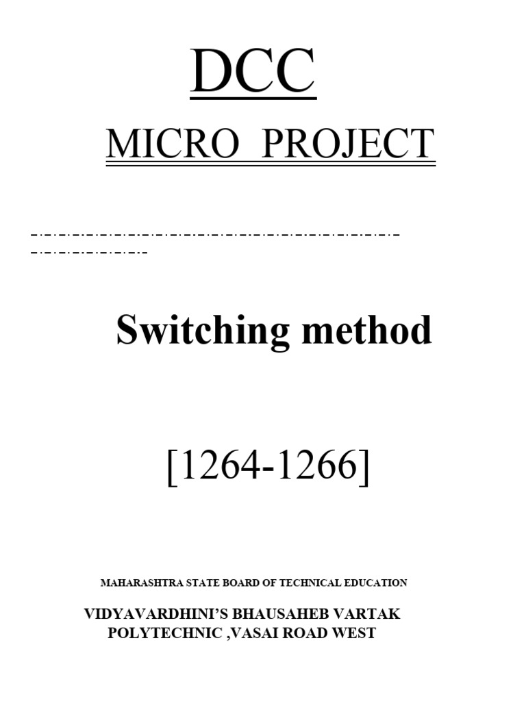 DCC - Micro Project | PDF | Computing