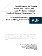 Food and Drug Administration (Food and Drug Administration (FDA) ), Minimal-Manipulation-Homologous-Use-Guidance - Sept - 2020