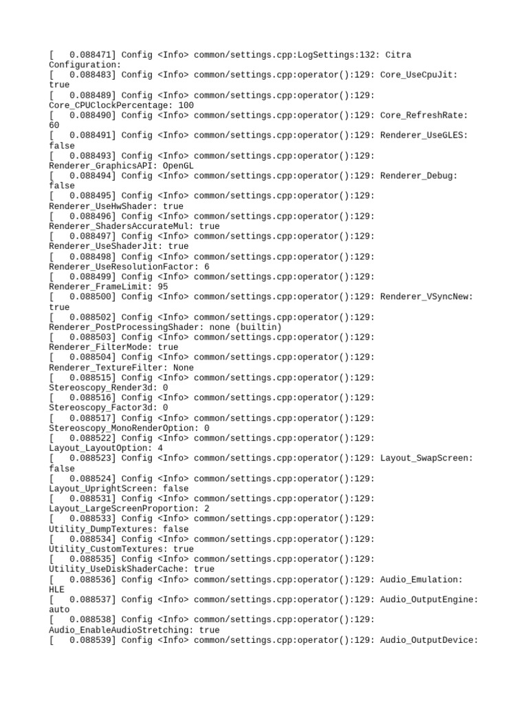 Citra Log | PDF | Computing | Computer Architecture