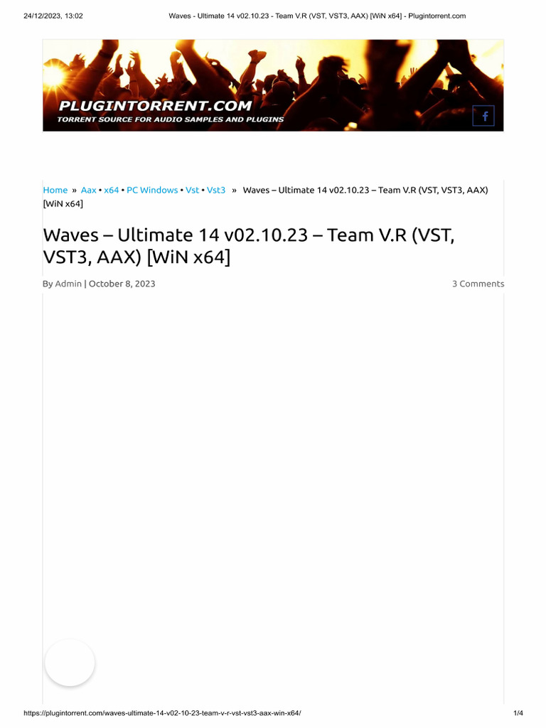 Waves ultimate 14 v02 10 23 team v r vst vst3 aax win x64 pdf