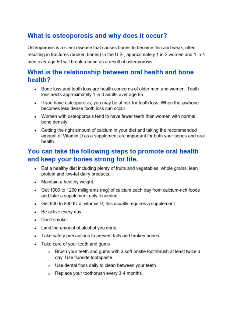 Osteoporosis and why does it occur pdf osteoporosis human tooth