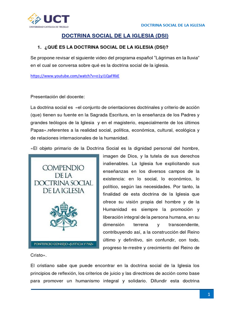 Compendio de la Doctrina Social Católica | PDF | Iglesia Católica ...