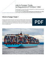 Foreign Trade Development and Regulation FTDRAct 1992