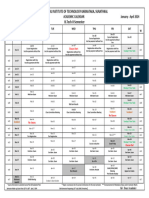 Academic Calendar of II Semester For The The Academic Year 2023-24