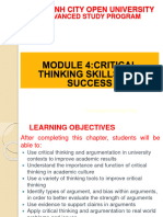 Module 4 Critical Thinking Skills For University Success