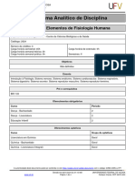 Programa Analitico-Elementos de Fisiologia Humana