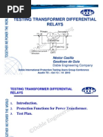 TestingTransformerDifferentialRelays