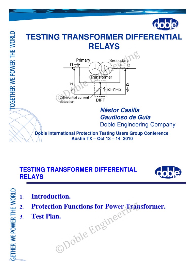 Transformer Differential Relay Testing | PDF | Relay | Transformer