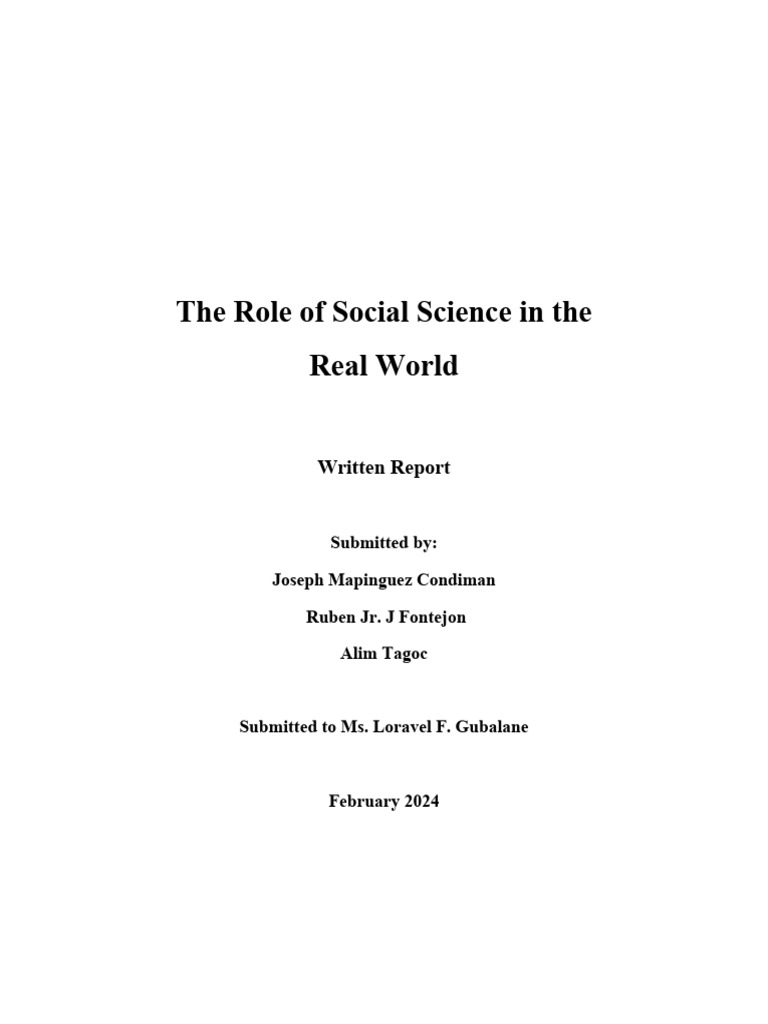 Importance of Social Science Today | PDF | Social Sciences | Science