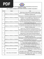 Dissertation Topics of PG MSC Submitted For The Academic Year 2018 19 2019 20 and 2020 21