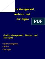 11B. Quality Management, Metrics, and Six Sigma