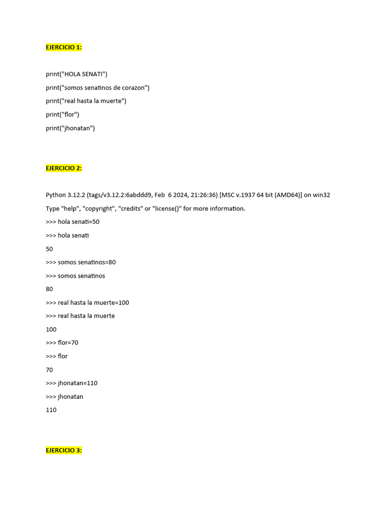 Ejercicio Python Jhonatan Pineda | PDF | Arquitectura de Computadores ...