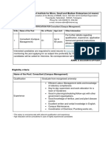 Notification For Consultant (Campus Management) Nimsme