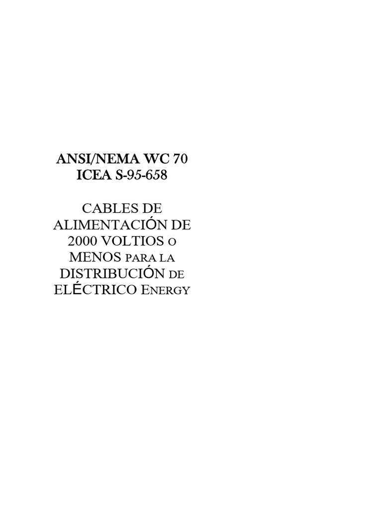 Ansi Nema WC 70 Icea S-95-658 Español | PDF | Conductor electrico ...