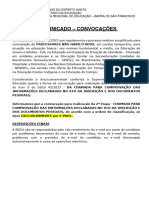 COMUNICADO - Edital 42 2023 - SRE BARRA DE SÃO FRANCISCO 2
