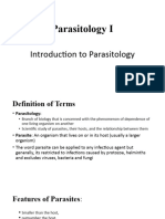 1 Introduction To Parasitology