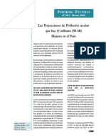 Las Proyecciones de Población Revelan Que Hay 13 Millones 294 Mil Mujeres en El Perú