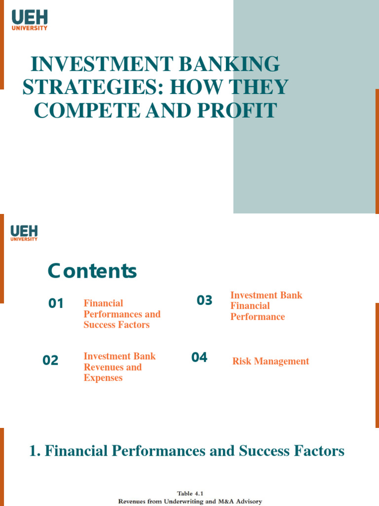 Investment Banking Strategies and Risks | PDF | Financial Risk ...
